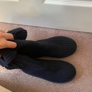 Blue knit UGGS